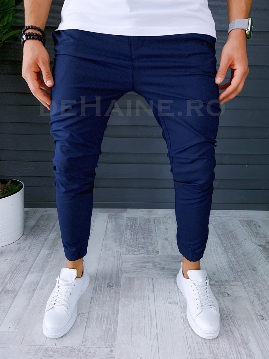 Pantaloni barbati albastri smart casual ZR P18008 F2-4